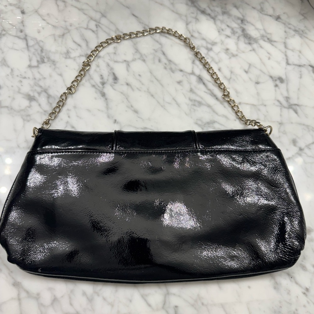 Elaine Turner Hobo Clutch Bag with Gold Chain - Picture 4 of 6
